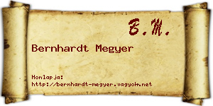 Bernhardt Megyer névjegykártya